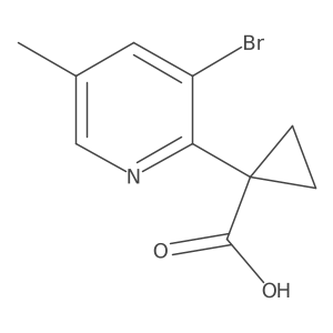 1-(3-Bromo-5-methylpyridin-2-yl)cyclopropanecarboxylic acid Structure