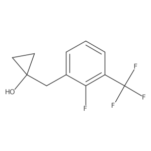 1-{[2-Fluoro-3-(trifluoromethyl)phenyl]methyl}cyclopropan-1-ol Structure
