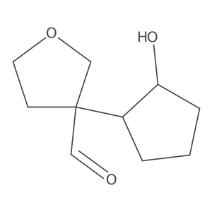 3-(2-Hydroxycyclopentyl)oxolane-3-carbaldehyde Structure