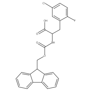 (2R)-3-(5-chloro-2-fluorophenyl)-2-({[(9H-fluoren-9-yl)methoxy]carbonyl}amino)propanoic acid结构式