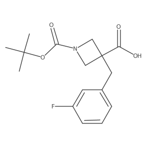 1-[(Tert-butoxy)carbonyl]-3-[(3-fluorophenyl)methyl]azetidine-3-carboxylic acid结构式