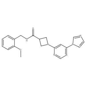 1-(6-(1H-1,2,4-triazol-1-yl)pyrimidin-4-yl)-N-(2-methoxybenzyl)azetidine-3-carboxamide Structure
