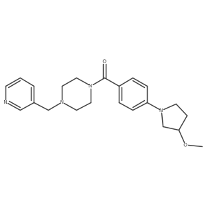 (4-(3-Methoxypyrrolidin-1-yl)phenyl)(4-(pyridin-3-ylmethyl)piperazin-1-yl)methanone Structure