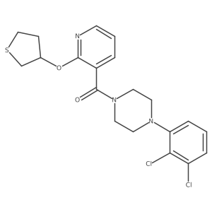 (4-(2,3-Dichlorophenyl)piperazin-1-yl)(2-((tetrahydrothiophen-3-yl)oxy)pyridin-3-yl)methanone结构式