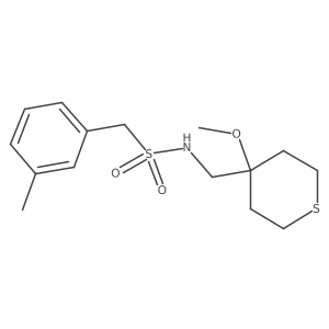 N-((4-methoxytetrahydro-2H-thiopyran-4-yl)methyl)-1-(m-tolyl)methanesulfonamide结构式