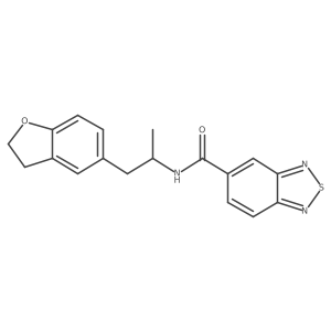 N-(1-(2,3-dihydrobenzofuran-5-yl)propan-2-yl)benzo[c][1,2,5]thiadiazole-5-carboxamide结构式