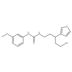 1-(5-Hydroxy-3-(thiophen-3-yl)pentyl)-3-(3-methoxyphenyl)urea结构式