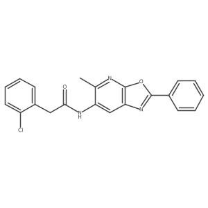2-(2-chlorophenyl)-N-(5-methyl-2-phenyloxazolo[5,4-b]pyridin-6-yl)acetamide Structure
