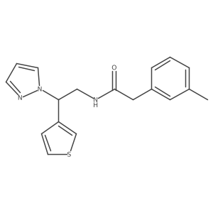 N-(2-(1H-pyrazol-1-yl)-2-(thiophen-3-yl)ethyl)-2-(m-tolyl)acetamide结构式
