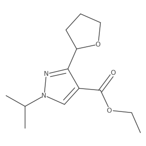 Ethyl 3-(oxolan-2-yl)-1-(propan-2-yl)-1H-pyrazole-4-carboxylate Structure