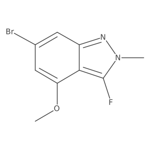 6-Bromo-3-fluoro-4-methoxy-2-methyl-2H-indazole结构式