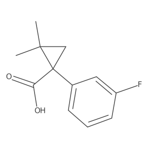 1-(3-Fluorophenyl)-2,2-dimethylcyclopropane-1-carboxylic acid Structure