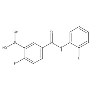 (2-Fluoro-5-((2-fluorophenyl)carbamoyl)phenyl)boronic acid Structure