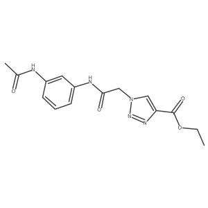 ethyl 1-{[(3-acetamidophenyl)carbamoyl]methyl}-1H-1,2,3-triazole-4-carboxylate Structure
