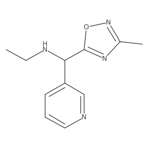 N-((3-methyl-1,2,4-oxadiazol-5-yl)(pyridin-3-yl)methyl)ethanamine Structure
