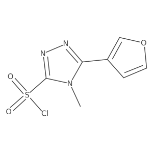 5-(furan-3-yl)-4-methyl-4H-1,2,4-triazole-3-sulfonyl chloride Structure