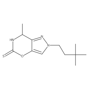 2-(3,3-dimethylbutyl)-7-methyl-2H,5H,6H,7H-pyrazolo[3,4-e][1,3]oxazine-5-thione结构式