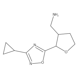 [2-(3-Cyclopropyl-1,2,4-oxadiazol-5-yl)oxolan-3-yl]methanamine Structure
