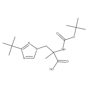 2-{[(tert-butoxy)carbonyl]amino}-3-(3-tert-butyl-1H-1,2,4-triazol-1-yl)-2-methylpropanoic acid Structure