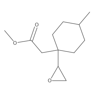 Methyl 2-[4-methyl-1-(oxiran-2-yl)cyclohexyl]acetate结构式