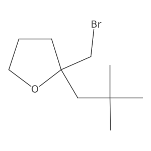 2-(Bromomethyl)-2-(2,2-dimethylpropyl)oxolane结构式