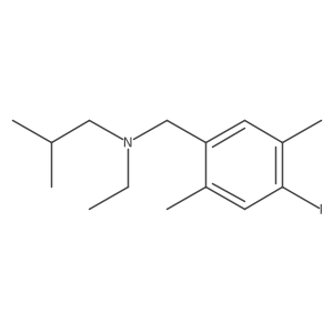 Ethyl[(4-iodo-2,5-dimethylphenyl)methyl](2-methylpropyl)amine Structure