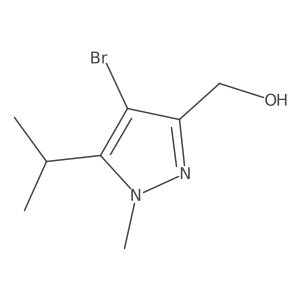 [4-bromo-1-methyl-5-(propan-2-yl)-1H-pyrazol-3-yl]methanol Structure