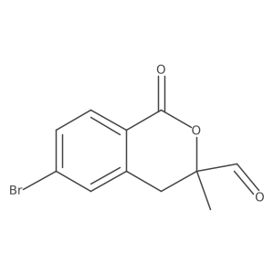 6-bromo-3-methyl-1-oxo-3,4-dihydro-1H-2-benzopyran-3-carbaldehyde结构式