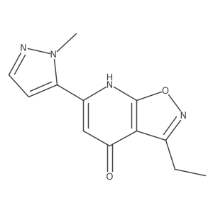3-ethyl-6-(1-methyl-1H-pyrazol-5-yl)-[1,2]oxazolo[5,4-b]pyridin-4-ol Structure