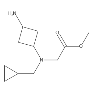 Methyl 2-[(3-aminocyclobutyl)(cyclopropylmethyl)amino]acetate结构式