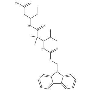 (3R)-3-[3-({[(9H-fluoren-9-yl)methoxy]carbonyl}amino)-2,2,4-trimethylpentanamido]pentanoic acid结构式