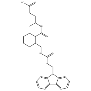 4-({2-[({[(9H-fluoren-9-yl)methoxy]carbonyl}amino)methyl]cyclohexyl}formamido)pentanoic acid Structure