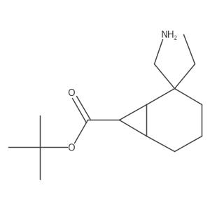 Tert-butyl 2-(aminomethyl)-2-ethylbicyclo[4.1.0]heptane-7-carboxylate Structure