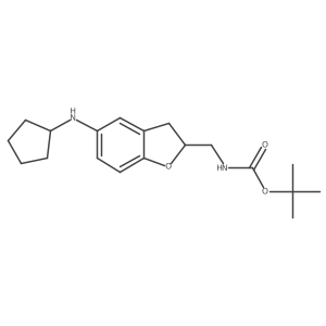 tert-butyl N-{[5-(cyclopentylamino)-2,3-dihydro-1-benzofuran-2-yl]methyl}carbamate Structure