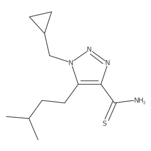 1-(cyclopropylmethyl)-5-(3-methylbutyl)-1H-1,2,3-triazole-4-carbothioamide结构式