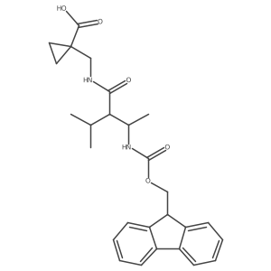 1-{[3-({[(9H-fluoren-9-yl)methoxy]carbonyl}amino)-2-(propan-2-yl)butanamido]methyl}cyclopropane-1-carboxylic acid结构式