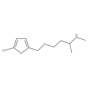 (4-{[(5-Chlorofuran-2-yl)methyl]sulfanyl}butan-2-yl)(methyl)amine Structure