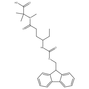 2-[4-({[(9H-fluoren-9-yl)methoxy]carbonyl}amino)-N-methylhexanamido]-2-methylpropanoic acid Structure