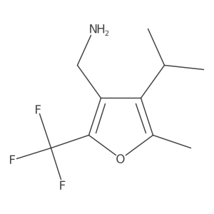 [5-Methyl-4-(propan-2-yl)-2-(trifluoromethyl)furan-3-yl]methanamine Structure