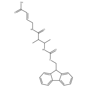 4-[3-({[(9H-fluoren-9-yl)methoxy]carbonyl}amino)-2-methylbutanamido]but-2-enoic acid Structure