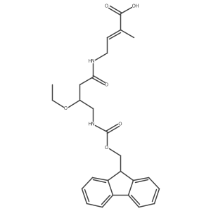4-[3-ethoxy-4-({[(9H-fluoren-9-yl)methoxy]carbonyl}amino)butanamido]-2-methylbut-2-enoic acid Structure
