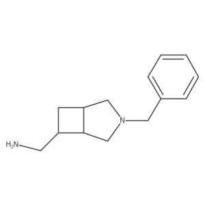 1-[(1R,5S,6R)-3-benzyl-3-azabicyclo[3.2.0]heptan-6-yl]methanamine结构式