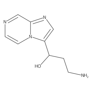 (1S)-3-amino-1-{imidazo[1,2-a]pyrazin-3-yl}propan-1-ol结构式