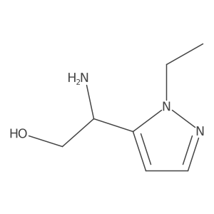 (2S)-2-amino-2-(1-ethyl-1H-pyrazol-5-yl)ethan-1-ol Structure