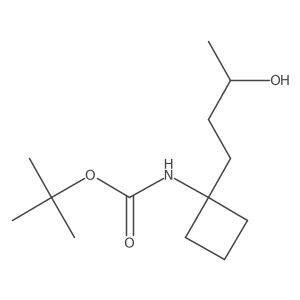 tert-butyl N-{1-[(3R)-3-hydroxybutyl]cyclobutyl}carbamate Structure