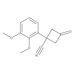 1-(2,3-Dimethoxyphenyl)-3-oxocyclobutane-1-carbonitrile结构式