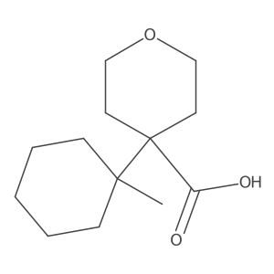 4-(1-Methylcyclohexyl)oxane-4-carboxylic acid结构式
