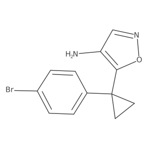 5-[1-(4-Bromophenyl)cyclopropyl]-1,2-oxazol-4-amine结构式