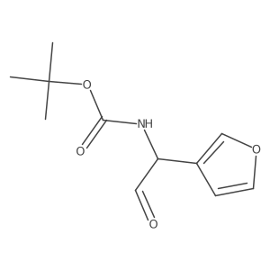 tert-butyl N-[1-(furan-3-yl)-2-oxoethyl]carbamate结构式