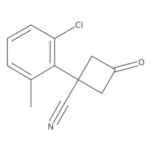1-(2-Chloro-6-methylphenyl)-3-oxocyclobutane-1-carbonitrile Structure